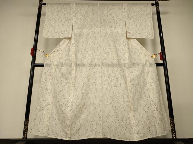 平和屋着物＊夏物　小紋　絽　芝文　正絹　逸品　AABG7381jd_1