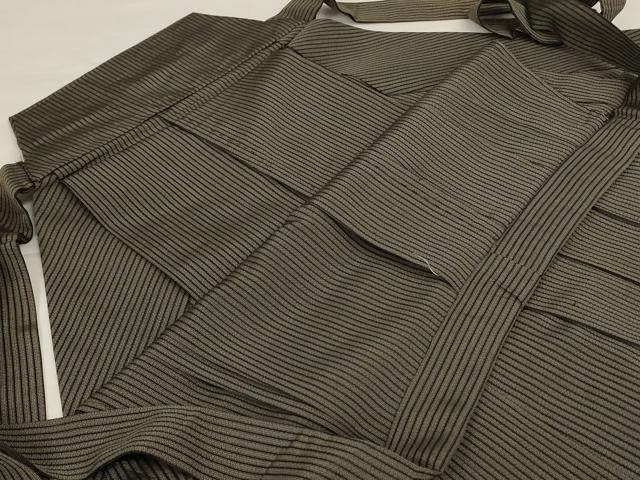 平和屋着物＊夏物　男性　馬乗り袴　縞　正絹　逸品　AABG7398jd_5