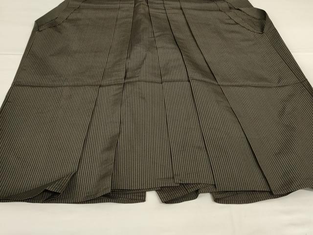平和屋着物＊夏物　男性　馬乗り袴　縞　正絹　逸品　AABG7398jd_3