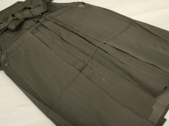 平和屋着物＊夏物　男性　行灯袴　縞　正絹　逸品　AABG7399jd