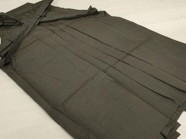 平和屋着物＊夏物　男性　行灯袴　縞　正絹　逸品　AABG7400jd