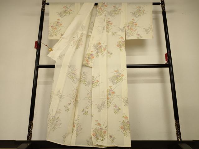 平和屋着物＊夏物　訪問着　絽　花籠文　正絹　逸品　AABG7439jd_2