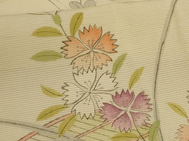 平和屋着物＊夏物　訪問着　絽　花籠文　正絹　逸品　AABG7439jd_5