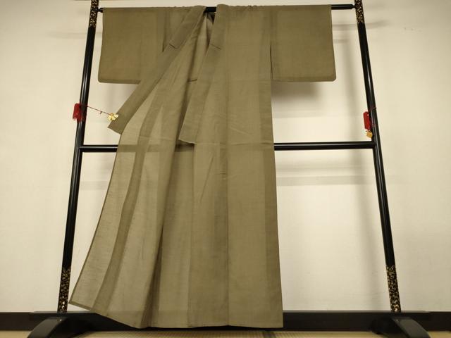 平和屋着物＊夏物　色無地　国防色　AABG7520jd_1