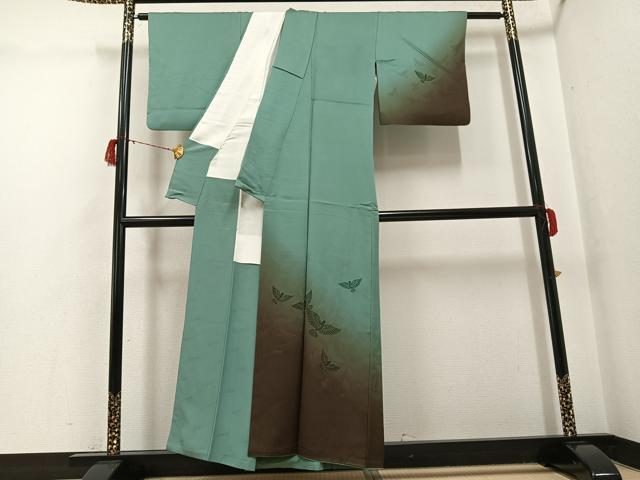 平和屋着物●染色作家　斉藤三才　訪問着　三才鳥　暈し染め　正絹　逸品　AABG7537ph_1