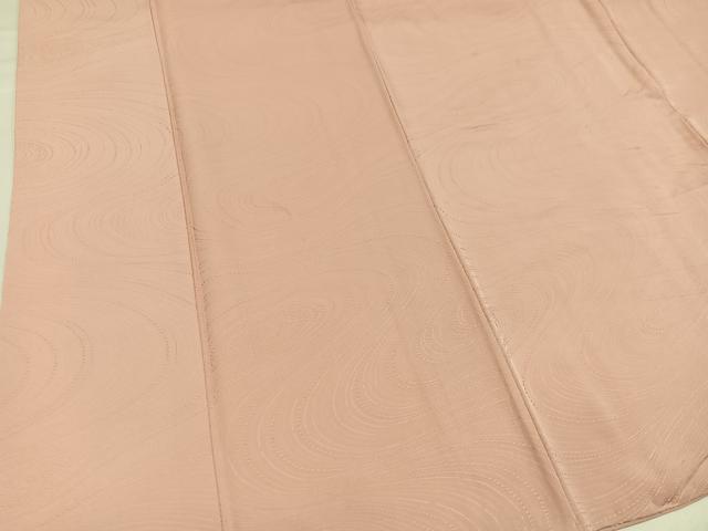 平和屋着物●上質な色無地　流水地紋　洗柿色　正絹　逸品　AABG7544ph