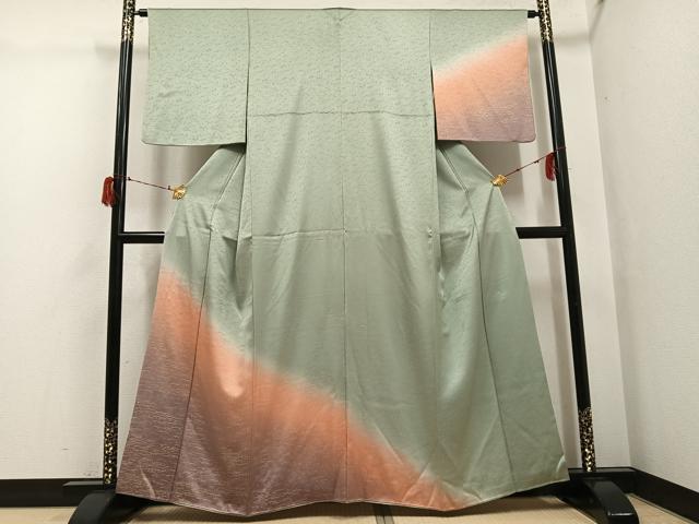 平和屋着物●金彩友禅　卓越技能者・名工・和田光正　訪問着　露芝文　暈し染め　金彩　正絹　逸品　AABG7553ph 平和屋着物○金彩友禅 卓越技能者・名工・和田光正 訪問着 露芝文 暈し