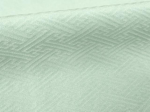 平和屋着物▽上質な色無地 単衣 紗綾形地紋 千草鼠色 正絹 逸品