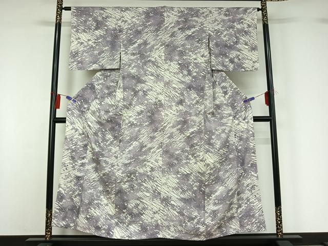平和屋着物▽上質な小紋　単衣　型染め　草花文　正絹　逸品　AABG7764jh 平和屋着物▽上質な小紋 単衣 型染め 草花文 正絹 逸品 AABG7764jh