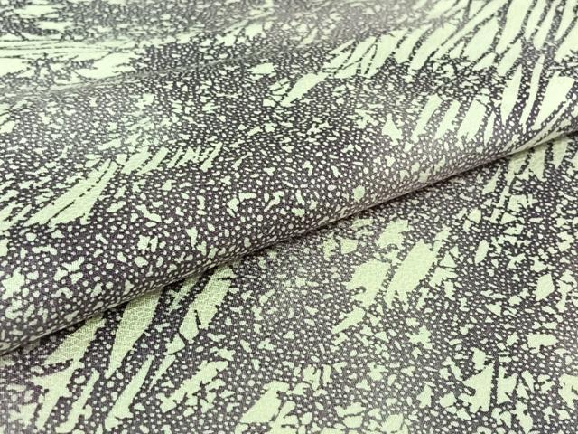 平和屋着物▽上質な小紋 単衣 型染め 草花文 正絹 逸品 AABG7764jh