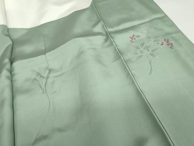 平和屋着物●京加賀友禅　百貫達雄監修　色無地　紋意匠　薄青色　正絹　逸品　AABG7808cs_8