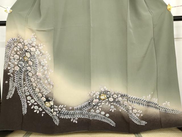 平和屋着物●訪問着　辻が花　暈し染め　金彩　正絹　逸品　AABG7813cs_2