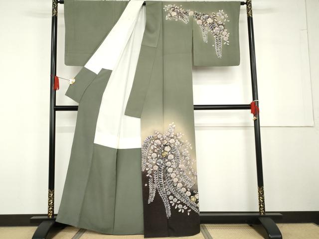 平和屋着物●訪問着　辻が花　暈し染め　金彩　正絹　逸品　AABG7813cs_1