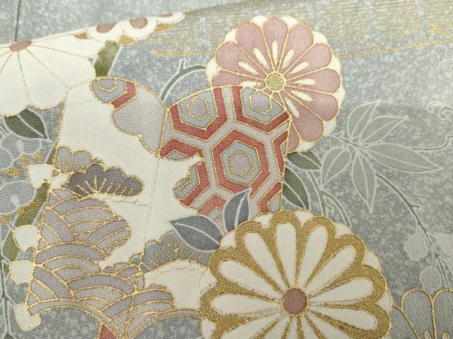 平和屋着物●訪問着　冊子花文　金彩　正絹　逸品　AABG7825cs_6