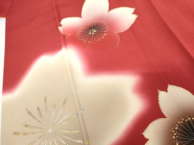 平和屋着物●豪華振袖　舞桜文　暈し染め　金彩　ロング丈　正絹　逸品　AABG7876cs_3