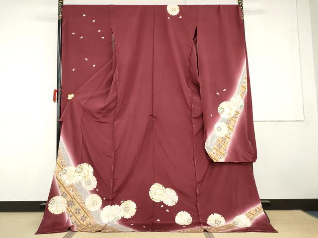 平和屋着物●豪華振袖　雪輪花文　暈し染め　金彩　仮絵羽　逸品　未使用　AABG7878cs 平和屋着物○豪華振袖 雪輪花文 暈し染め 金彩 仮絵羽 逸品 未使用