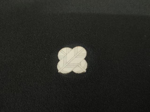 平和屋着物●本加賀友禅作家　東藤岳　黒留袖　笹梅花文　正絹　逸品　AABG7993cs_8