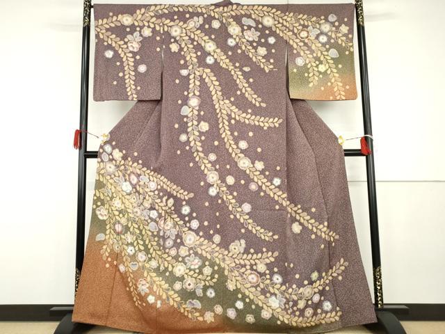 平和屋着物●訪問着　辻が花　絞り　暈し染め　正絹　逸品　AABF2048cs 平和屋着物○訪問着 辻が花 絞り 暈し染め 正絹 逸品 AABF2048cs