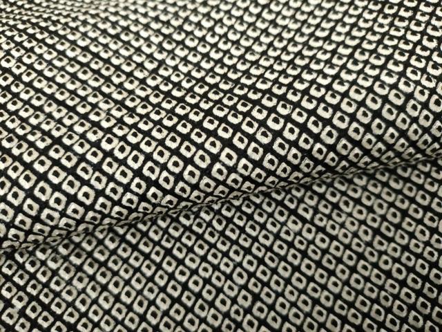 平和屋着物●大変加工の良い総絞り小紋　黒地　正絹　逸品　AABG8012cs_4