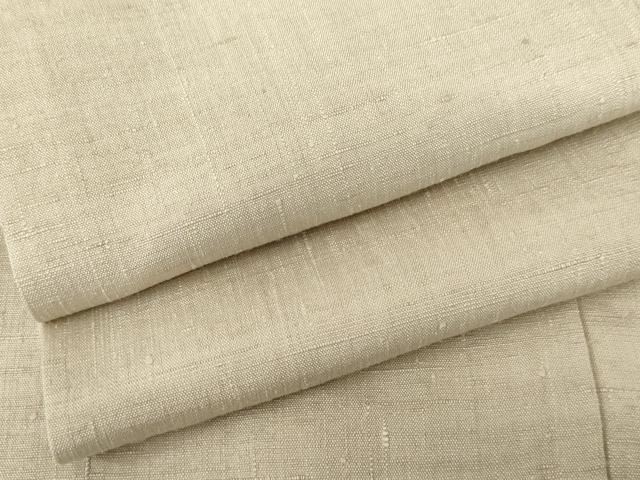 平和屋着物●本場結城紬　重要無形文化財　色無地　亜麻色　正絹　逸品　AABG8033cs