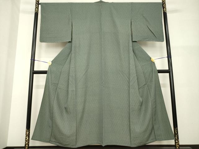平和屋着物▽江戸小紋　単衣　小花文　正絹　逸品　AABG8435ck_1