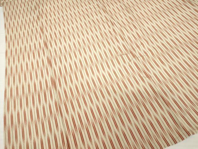 平和屋着物▽上質な小紋　単衣　矢羽根文　ますいわ屋扱い　正絹　逸品　AABG8437ck_3