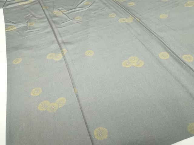 平和屋着物▽上質な小紋　単衣　舞花文　正絹　逸品　AABG8439ck_3