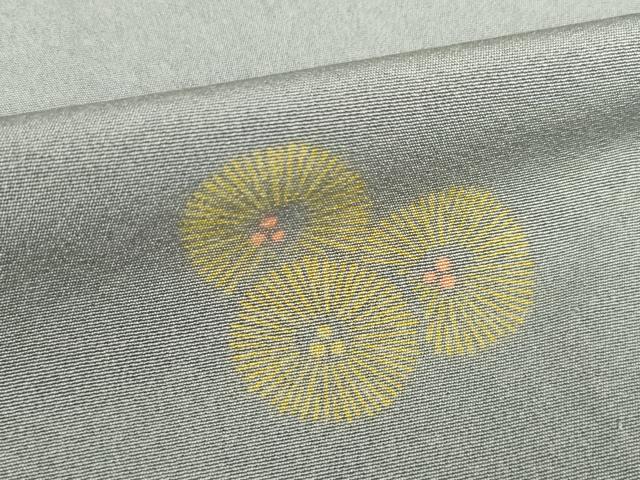 平和屋着物▽上質な小紋　単衣　舞花文　正絹　逸品　AABG8439ck_5