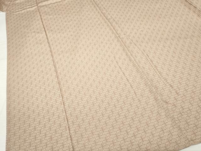 平和屋着物▽上質な小紋　単衣　幾何学文様　正絹　逸品　AABG8466ck_3