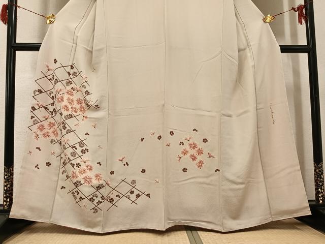 平和屋着物●こむさでもーど・COMME CA DU MODE　訪問着　舞花文　やまと誂製　正絹　逸品　未使用　AABG8481ph_2