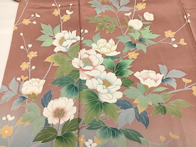 平和屋着物●訪問着　作家物　枝花文　暈し染め　正絹　逸品　AABG8536ph_3