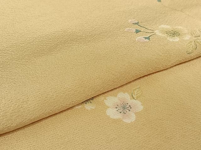 平和屋着物▽上質な小紋　単衣　舞花文　正絹　逸品　AABG8695jh_4
