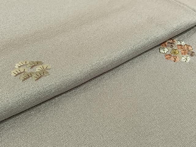 平和屋着物▽上質な小紋　単衣　総刺繍　松竹梅　正絹　逸品　AABG8726jh_4