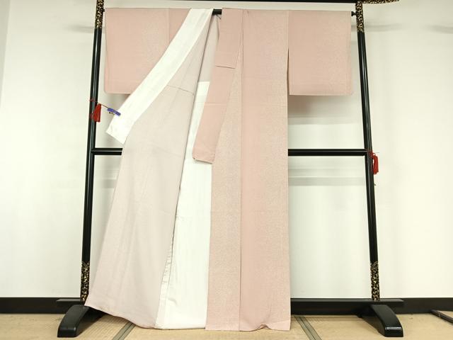 平和屋着物▽上質な小紋　単衣　霞文　正絹　逸品　AABG8753jh_2