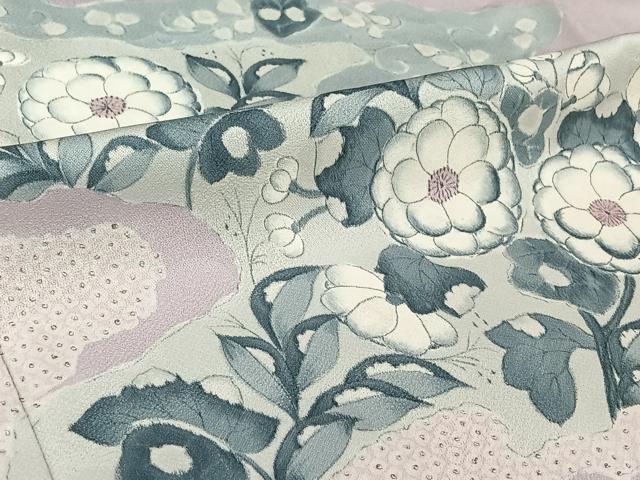 平和屋着物▽訪問着　単衣　手描き　辻が花　正絹　逸品　AABG8755jh_5