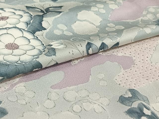 平和屋着物▽訪問着　単衣　手描き　辻が花　正絹　逸品　AABG8755jh_4
