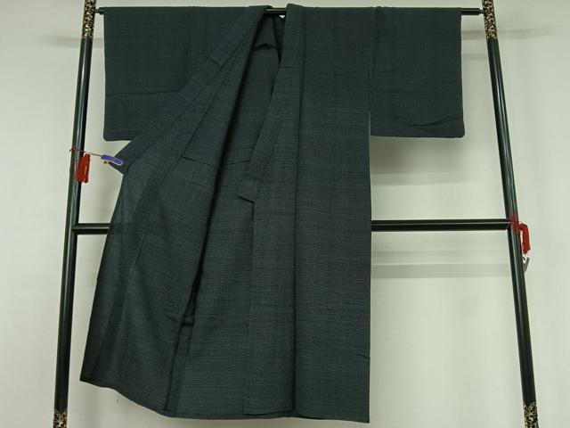 平和屋着物▽男性　本塩沢　単衣　90亀甲　総詰め　正絹　逸品　AABG8761jh_2