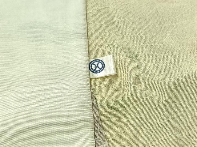 平和屋着物▽上質な小紋　単衣　草花文　西武百貨店扱い　正絹　逸品　AABG8776jh_5