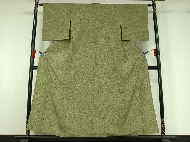平和屋着物▽寺山存男　江戸小紋　単衣　文字文　正絹　逸品　AABG8802jh_1