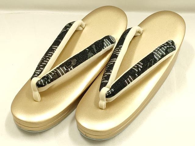平和屋着物●和装小物　和装草履　銀糸　逸品　未使用　AABG9000ay
