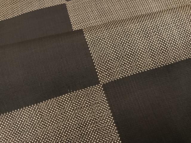 平和屋着物●本場大島紬　一元7マルキ　市松文　正絹　逸品　AABG9016ph_4