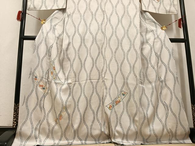 平和屋着物●訪問着　刺繍　立涌草花文　正絹　逸品　AABG9031ph 平和屋着物○訪問着 刺繍 立涌草花文 正絹 逸品 AABG9031phの通販はau