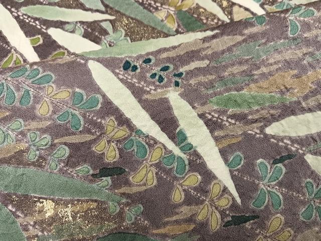 平和屋着物●訪問着　絞り　草木文　暈し染め　金彩　正絹　逸品　AABG9044ph_5