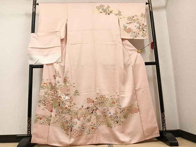 平和屋着物＊夏物 江戸小紋 絽 縞 正絹 逸品 未使用 AABB2549jd 【公式