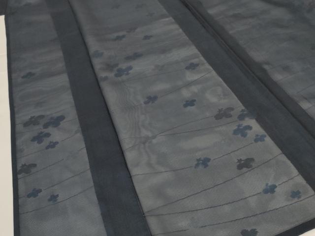 平和屋着物＊夏物　小紋　紗　舞花文　正絹　逸品　AABG9090jd_3