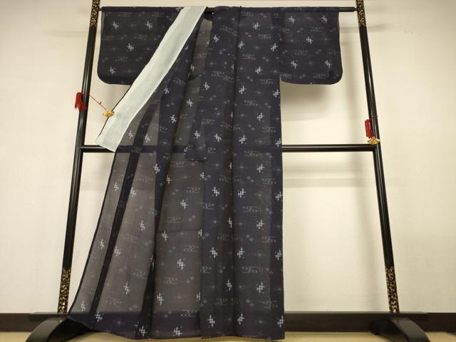 平和屋着物＊夏物　本場琉球絣　夏琉球　正絹　逸品　AABG9110jd