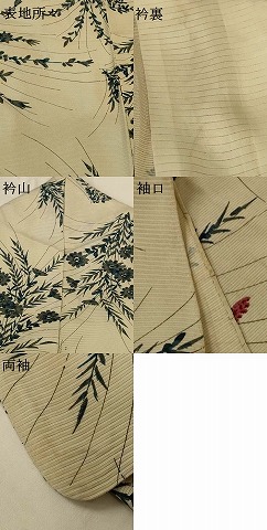 平和屋着物＊夏物　小紋　絽　草花文　正絹　逸品　AABG9173jd_7