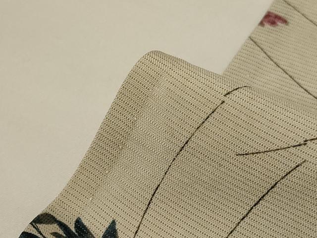 平和屋着物＊夏物　小紋　絽　草花文　正絹　逸品　AABG9173jd_6