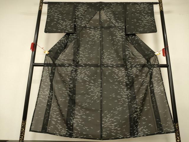 平和屋着物＊夏物　小紋　絽　松葉　洗える着物　AABG9201jd_1