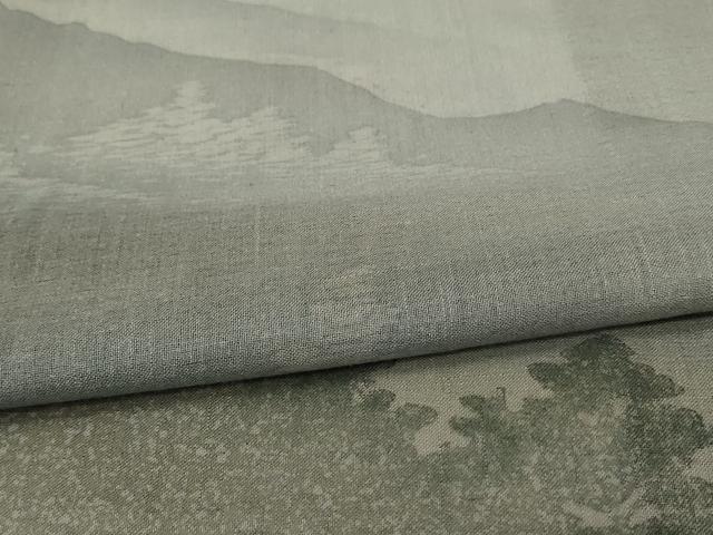平和屋着物＊夏物　訪問着　紗　手描き　風景文　正絹　逸品　未使用　AABG9214jd_4